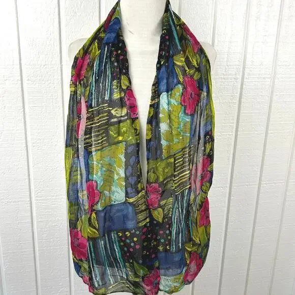 Unbranded Women Rectangle Scarf Head Neck One Size Lightweight Boho Artsy - Picture 4 of 7